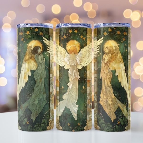 Angels Old Style Painting, Angels Sublimation, Angels PNG, 20oz skinny tumbler wrap, Tumbler wrap for sublimation, PNG File, Religious PNG