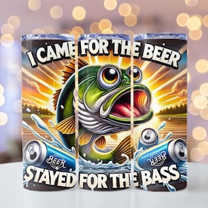 Funny Fishing Tumbler Wrap, Fishing  Beer PNG, Funny Fishing Saying PNG, 20oz skinny tumbler wrap, Tumbler wrap for sublimation, PNG File
