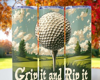 Golf Tumbler Wrap, Golf Phrase PNG, Golf Sublimation, Retro Style, 20 Unzen Skinny Tumbler Wrap, Tumbler Wrap für Sublimation, PNG-Datei