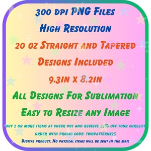 Puede incluir: Una lista de productos digitales para dise&ntilde;os de sublimaci&oacute;n rectos y c&oacute;nicos de 20 onzas. Los dise&ntilde;os miden 9,3 pulgadas por 8,2 pulgadas y est&aacute;n disponibles en archivos PNG de 300 DPI. La lista incluye un descuento por la compra de dos o m&aacute;s art&iacute;culos.