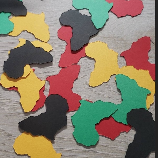 African confetti, Africa trip, African scrapbook, African gift, map confetti, travel gift for Africa, travel themed wedding confetti,