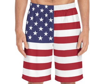 American Flag Men's Swim Trunks