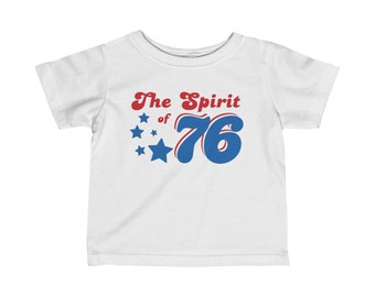 T-shirt 4 juillet pour tout-petit Spirit 76 (3 couleurs)