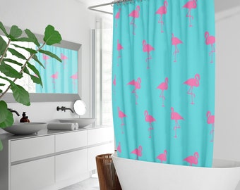 Rosa Flamingo-Duschvorhang