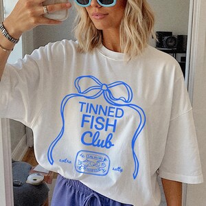 Tinned Fish Shirt Les Sardines TShirt Fisherman Aesthetic Old Money Coastal Granddaughter Style Ocean Inspired Tomato Girl Summer Tee
