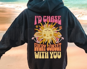 Sunset Summer Hoodie Sunset Hoodie Coconut Girl Clothes Preppy Hoodie Ocean Beach Hoodie Ocean Sweatshirt Beachy Sweatshirt Watch The Sunset