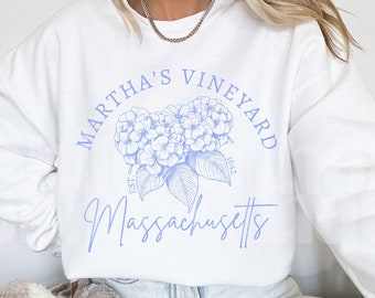 Martha's Vineyard Sweatshirt Coastal Grandma Old Money Massachusetts Sweatshirt Old Money Aesthetic Coastal Aesthetic State Sweatshirt