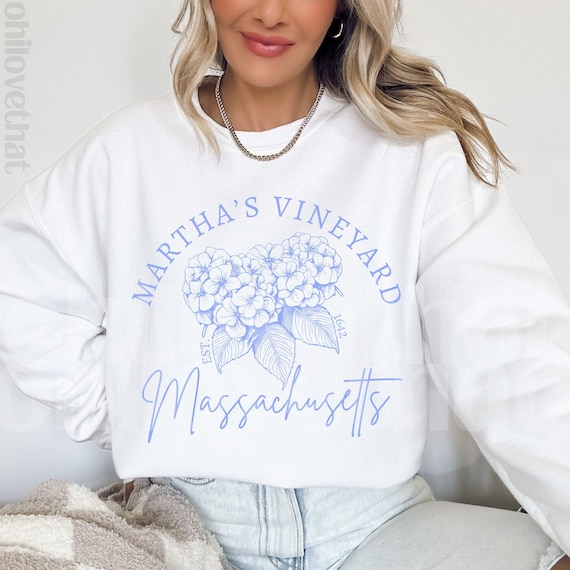 Martha's Vineyard Sweatshirt Coastal Grandma Old Money Massachusetts Sweatshirt Old Money Aesthetic Coastal Aesthetic State Sweatshirt