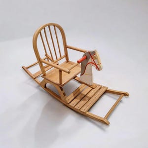 Scandinavian Vintage Rocking Horse toy, 1950s, Scandinavia,Bouncing horse, vintage toy horse, wooden, handcrafted toy, kids toy,vintage toys
