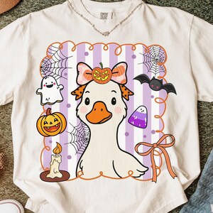 Halloween Goose PNG, Cute Goose Witchy Halloween Png Design, Fall Shirt Png, Spooky Goose png, Retro Halloween Sublimation Png