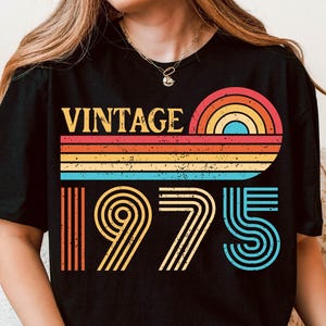 Vintage 1975 PNG SVG, 1975 Birthday Svg, 50th Birthday Svg Png, Vintage Birthday Svg, 1975 50th Birthday Svg, 50 Birthday Png, 50th 1975 PNG