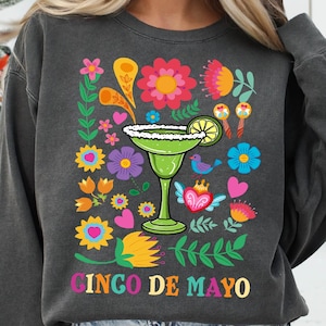 Boho Floral Cinco De Mayo Png, Cinco De Mayo Shirt Png, Mexican Png Mexican festival png, Margarita Sublimation Design Fiesta Png