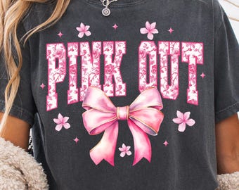 Pink Out Png, Breast Cancer Png Football Breast Cancer Awareness Png Floral Toile Pink Png, Breast Cancer Sublimation Breast Cancer Football
