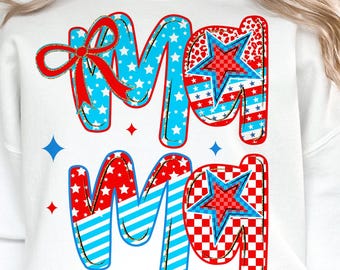 Preppy 4th of July Mama Png, American Mama Checkered Png Patriotic Mama Png American Mama Coquette Png, Preppy Mama 4th of July Png, USA Png