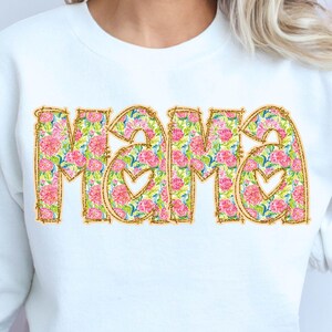 Floral Mama PNG, Mama Flower Png, Preppy Mama Png, Retro Mama Png, Mothers day png, Mama png, Mom png, Gift for mama png