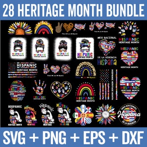Hispanic Heritage Honth Svg Bundle, National Hispanic Heritage Month PNG, Hispanic Heritage Png Svg