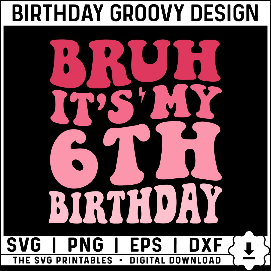 Bruh It’s My 6th Birthday Backdrop Banner - Blue Black Theme, 4.92x3.28ft For Photo Booth - View #2