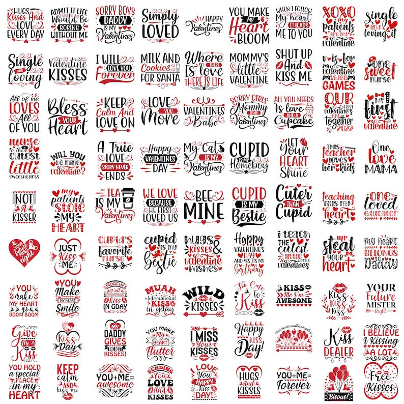 Valentines Day Svg Bundle, Valentines Day Svg Files for Cricut ...