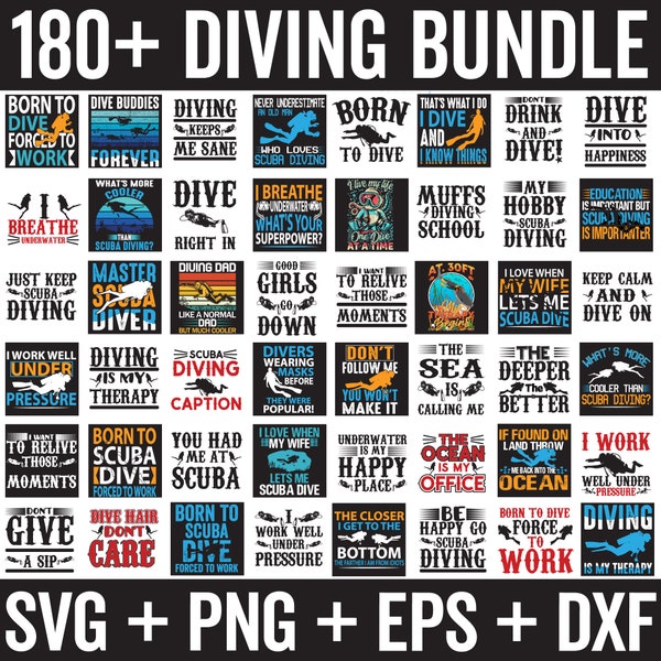 Scuba Diving SVG Bundle, Diving SVG, Diving SVG Bundle