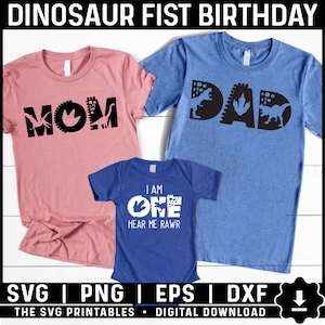 Dinosaur Fist Birthday Svg, 1st Dinosaur Birthday Svg, Dinosaur Birthday Svg, First Birthday Boy, One Birthday Svg - Digital Download