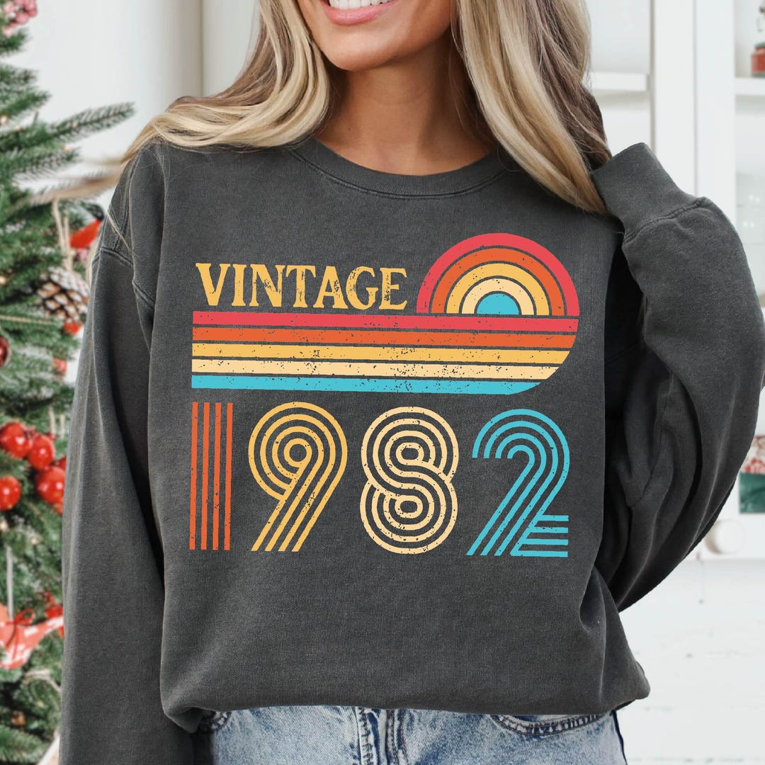 Vintage 1982 PNG Svg, 1982 Birthday Svg, 43rd Birthday Svg Png, Vintage ...