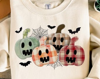 Preppy Floral Ghost Png, Floral Ghost Patchwork png, Fall Pumpkin png, Autumn png, Halloween png, Fall Sublimation, Tis the season png