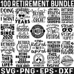Retirement Svg Bundle, Retired Svg Files, Funny Retired Svg, Happy Retirement Png, Retirement Quotes, Retirement Saying Svg, Retirement Svg