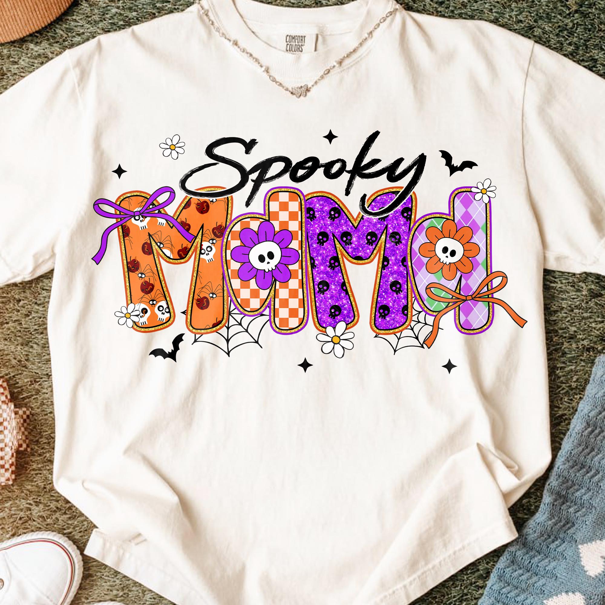 Preppy Spooky Mama png, retro halloween png, trending png, Gothic png, Bat halloween png, Mama png, Witch png, Spooky Mama Halloween png