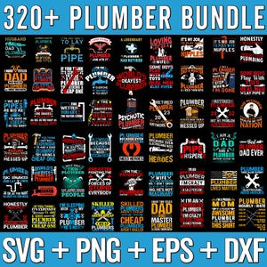320+ Plumber SVG Bundle, Plumber Quote svg, Plumber Png Svg, Plumber Vector, Plumber T-Shirt Design Bundle Digital Files svg png Cricut