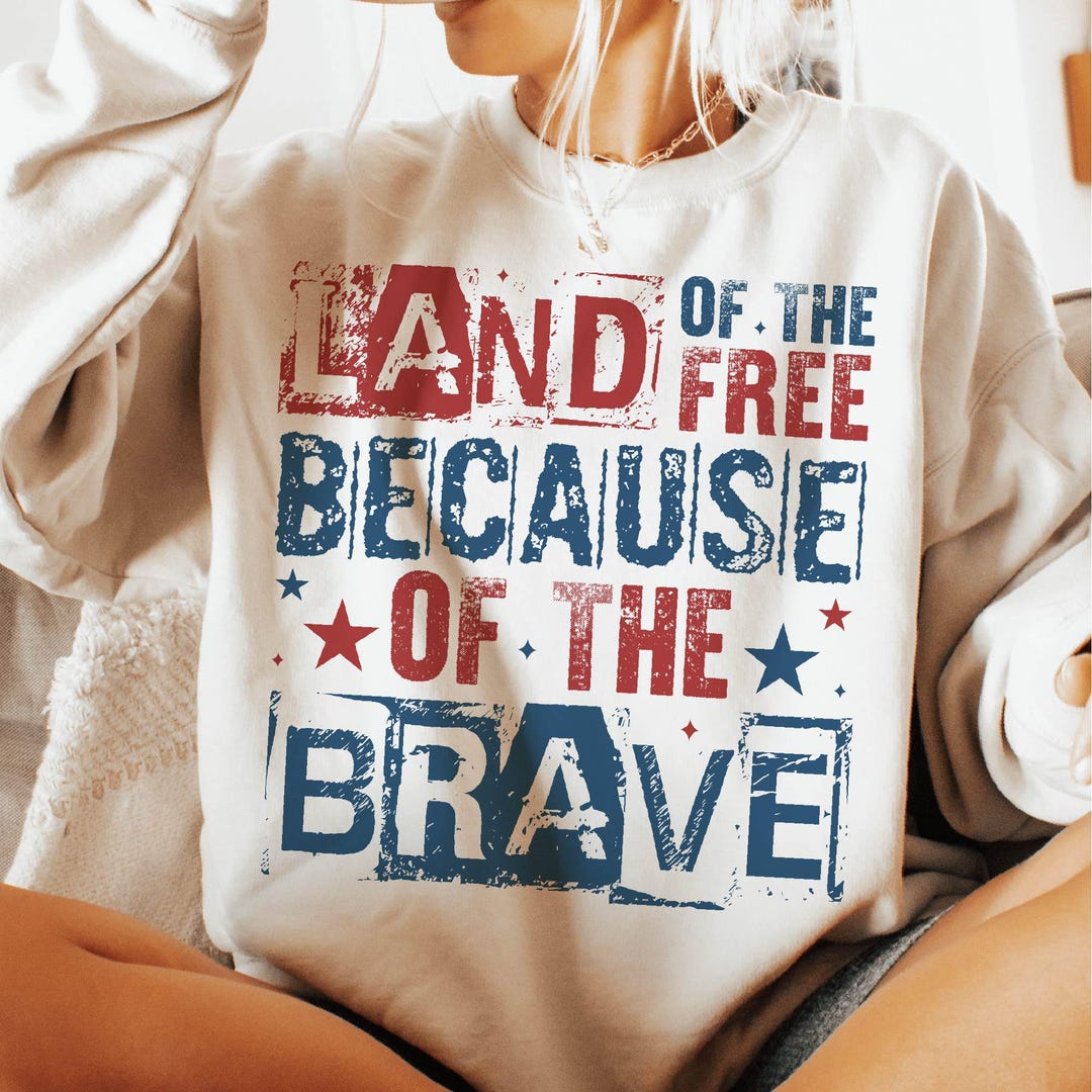 America Land of the Free Because of the Brave Png, 4th of July Png ...
