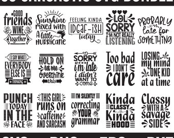 Sarcastic Svg Files, Sarcastic Svg Bundle, Sarcastic Quotes Svg, Funny Quotes Bundle Svg Png, Sarcastic Svg, Sarcasm Svg Bundle, Sarcasm Svg