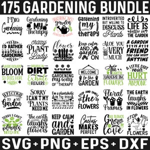 Gardening Svg Bundle, Gardening Png, Gardener Svg, Funny Gardening Svg, Gardening Quotes, Plant Lover Svg