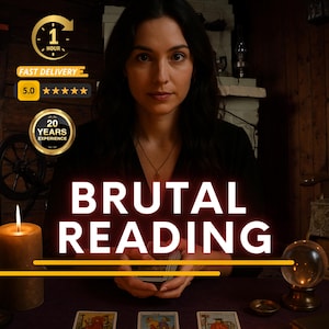 Leitura de Tarô Brutal, Sem Adoçar, Clareza Psíquica, Leitura de Tarô Sem Filtros, Insight Psíquico Honesto, Cru e Rápido, Entrega em 1 hora