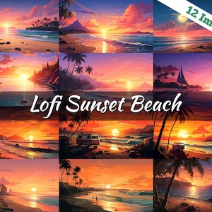 Vtuber Background, stream room background, vtuber room background, stream overlay, zoom background, bundles bundle cozy, lofi sunset beach