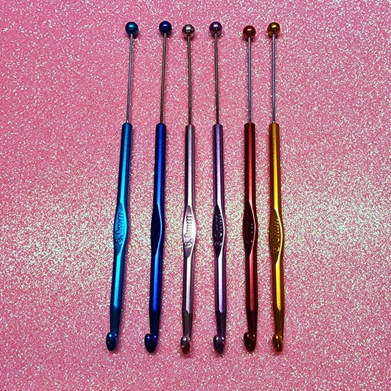 DIY Beadable Crochet Hook: Ergonomic Handle, Sizes 3-6mm