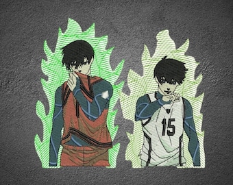 Archivo de bordado Blue Lock Rin x Isagi