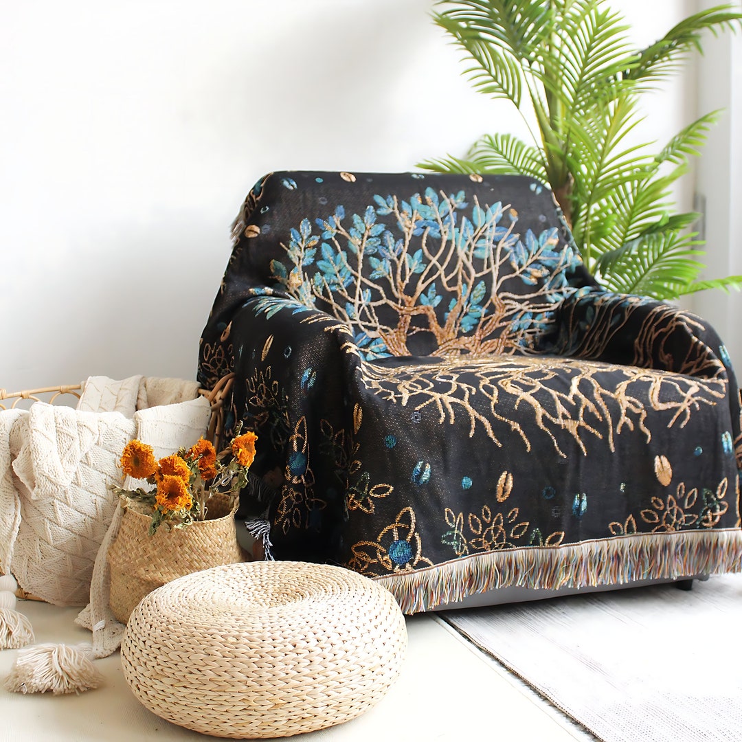 Tree of Life Retro Sofa Throw Wall Tapestry Bed Cover Couch Etsy