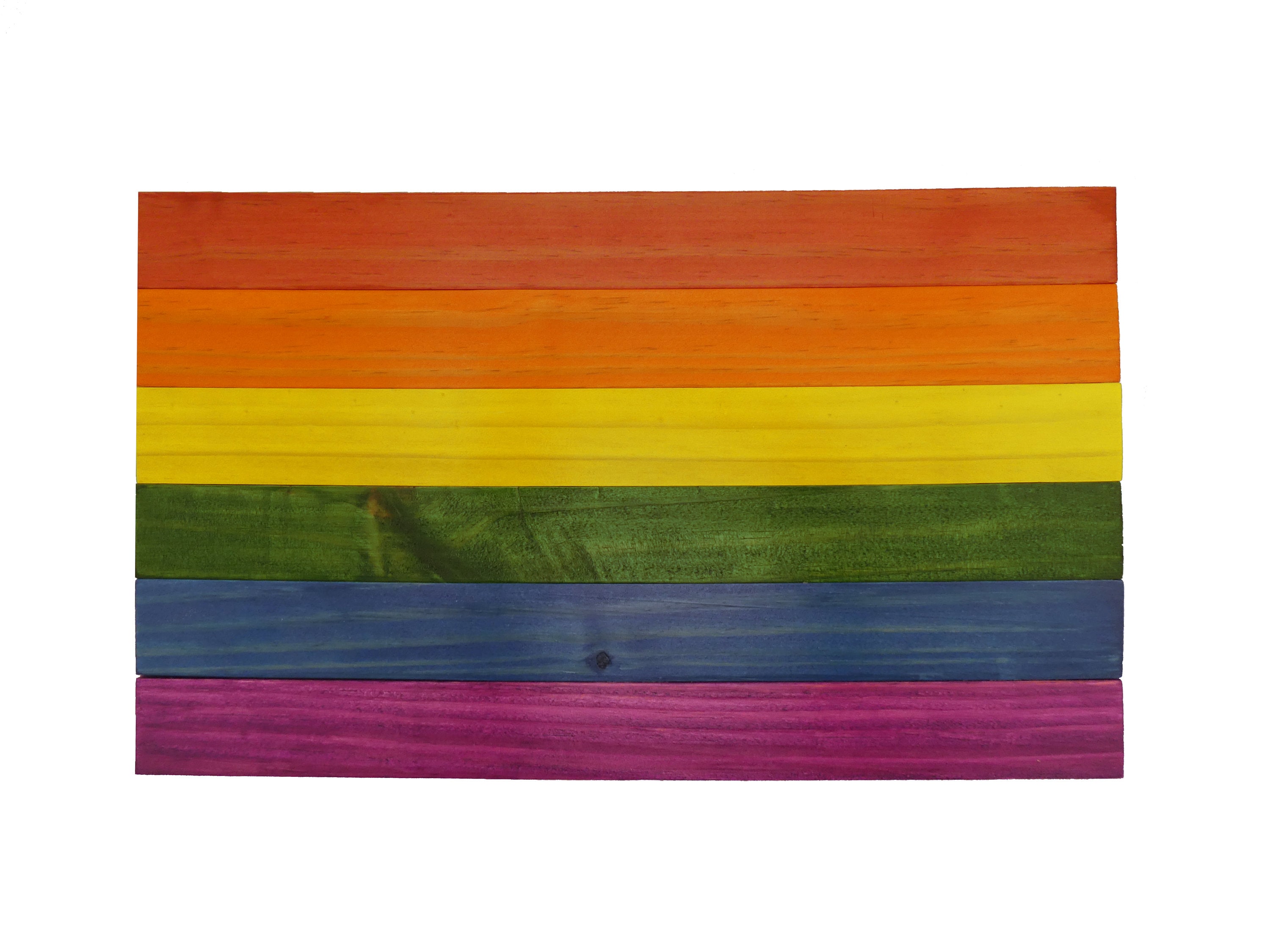 Wooden Rainbow Pride Flag - Etsy