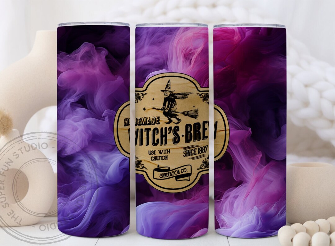 Witches Brew Halloween Tumbler Wrap Design Witchy Vibes Apothecary ...