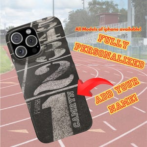 Coque de téléphone personnalisée d'athlétisme personnalisée avec nom de golfeur Coque de téléphone iPhone entièrement personnalisable pour iPhone 16 15 14 13 Plus Pro Max