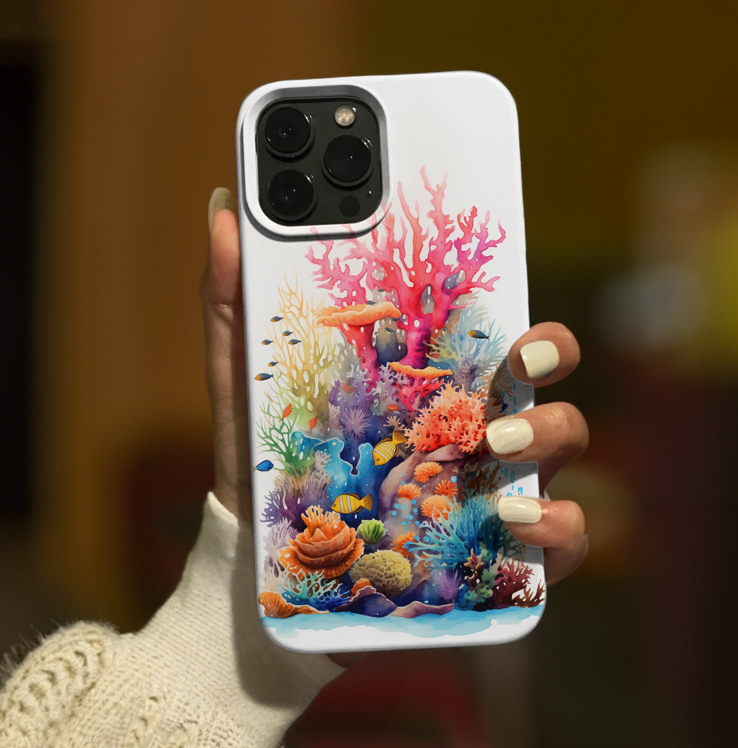 Coral Reef Phone Case, iPhone Tropical Beach Cover, Underwater