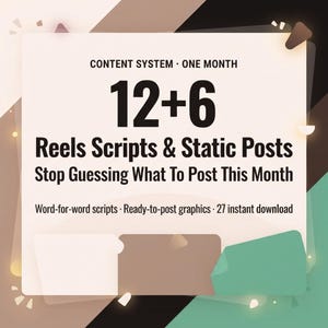 Lash Tech Instagram Content Pack | 12 Reels Scripts + 6 Post Graphics | Monthly Social Media Kit for Lash Artists