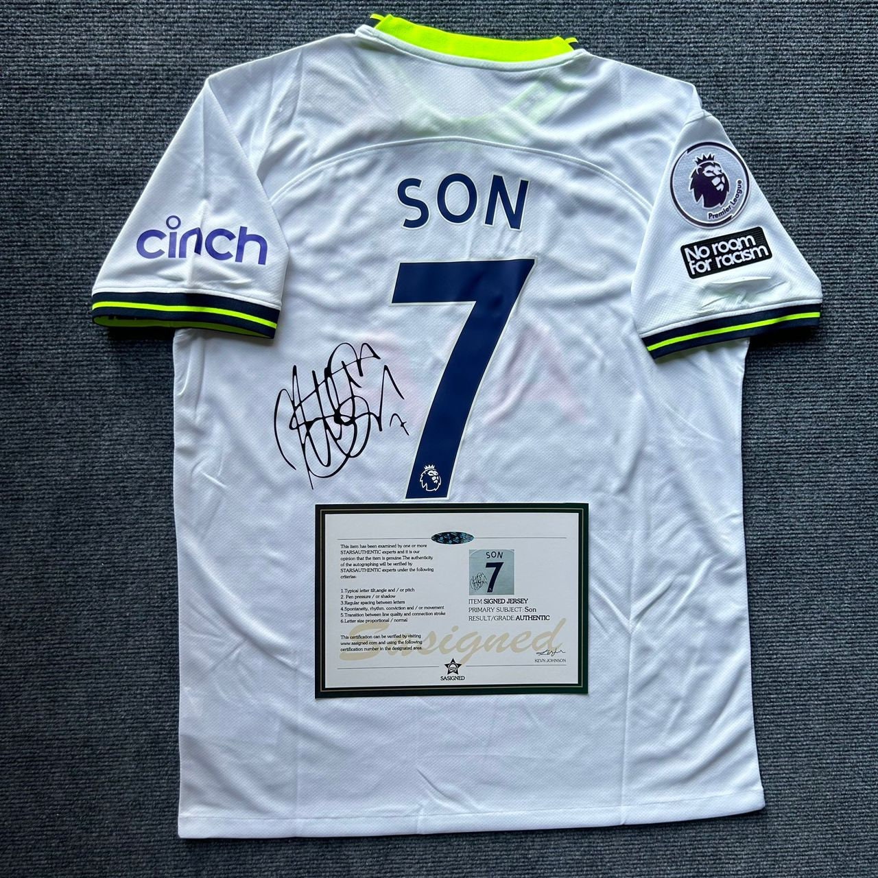 Tottenham Hotspur Heung-min Son Signed Jersey autogra Nike Spurs Beckett  BAS COA