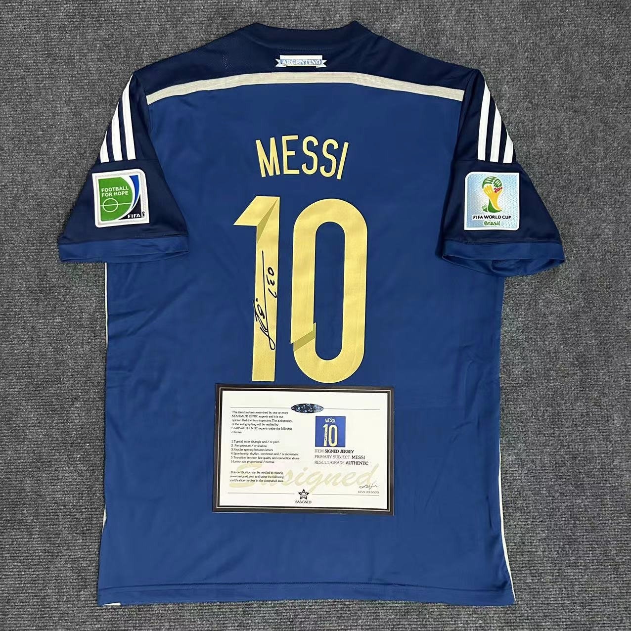 adidas Argentina Away Messi 10 2 Star Jersey incl. Poland World