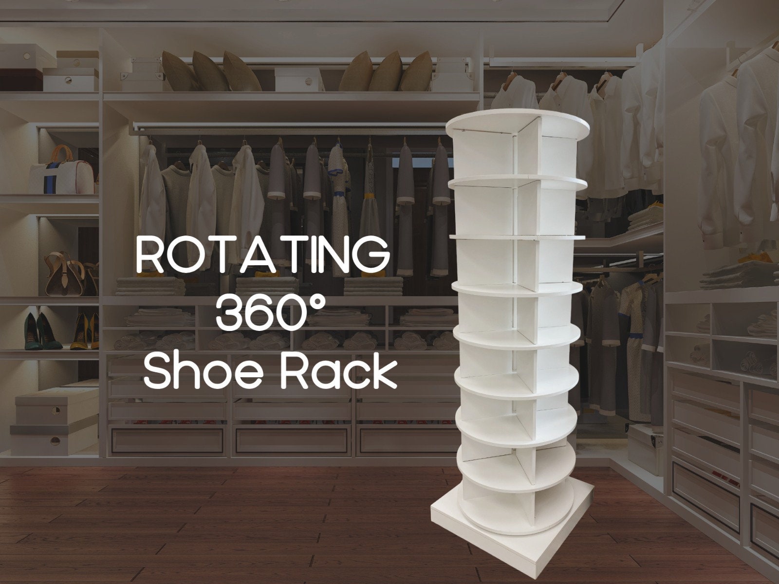 5 Tiers Shoe Rack, Sesslife White Shoes Organizer for Entryway