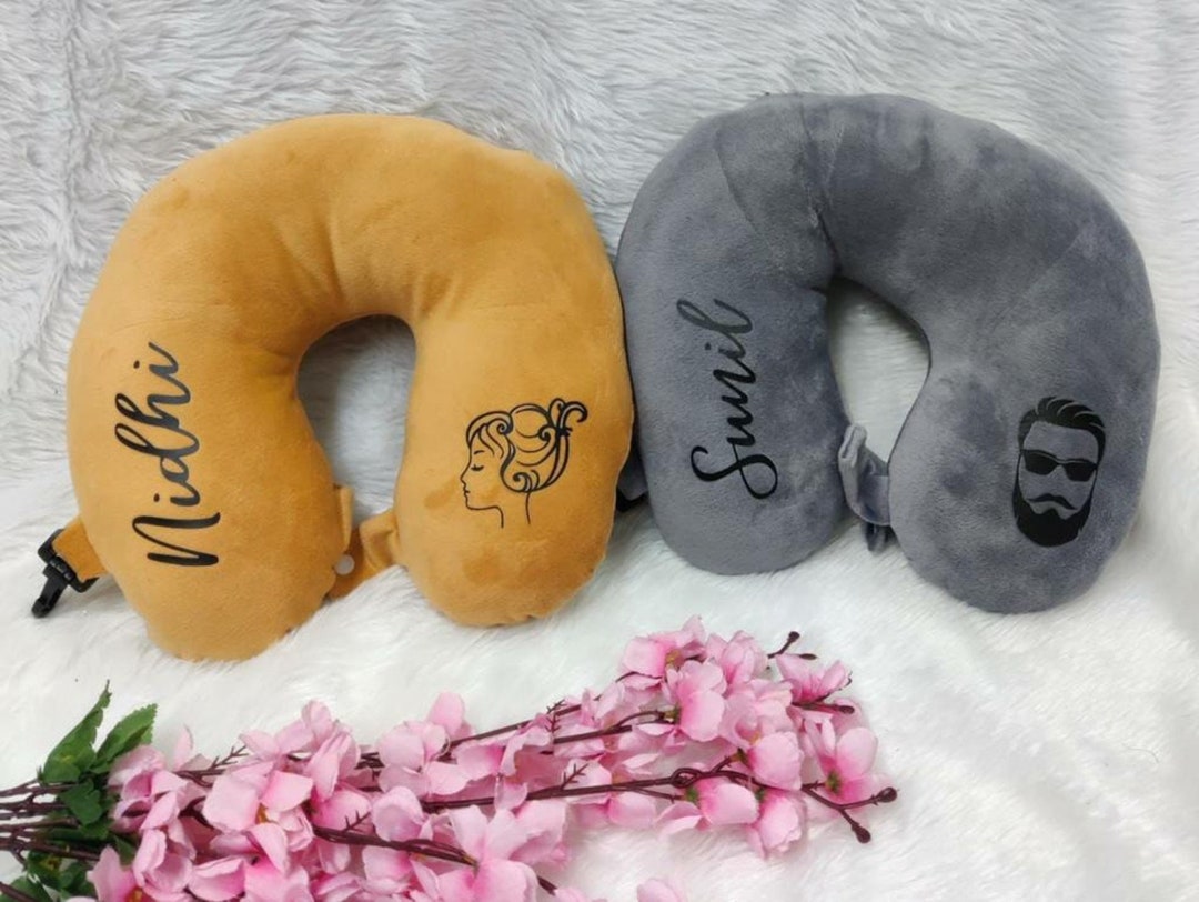 Personalized Custom Travel Pillow, Neck Pillow, Airplane Pillow, Soft