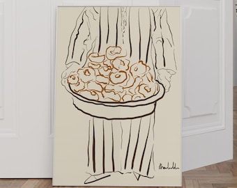Sfenj Maghreb Art Print, Moroccan Cuisine Wall Art