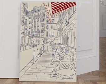 Café de Paris Print: Parisian Street Art Print