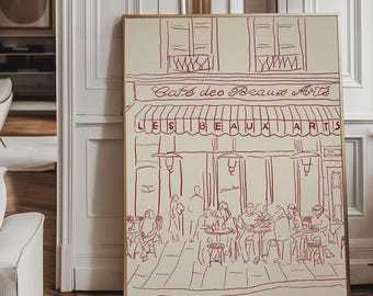 LIMITED Edition Le Café des Beaux Arts Terrace Print: Paris Street, Saint-Germain-des-Prés