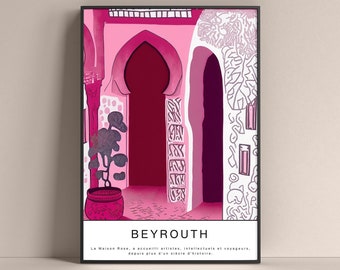 Beyrouth Print, Lebanon Print, Beyrouth Wall Art, Beyrouth Print, Modern Wall Art Islamique, Printable Wall Art, Téléchargement numérique